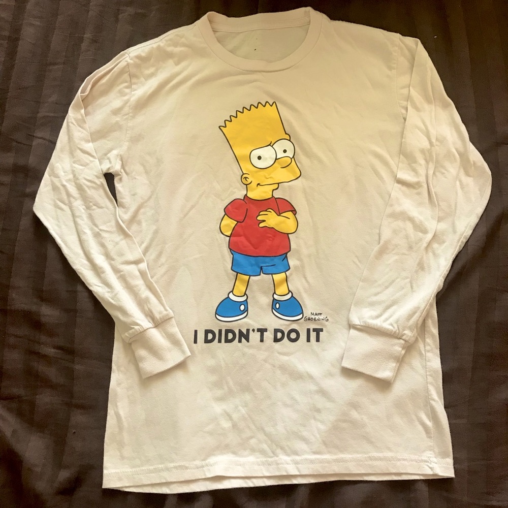 Bart Simpson Long Sleeve Graphic Tee
